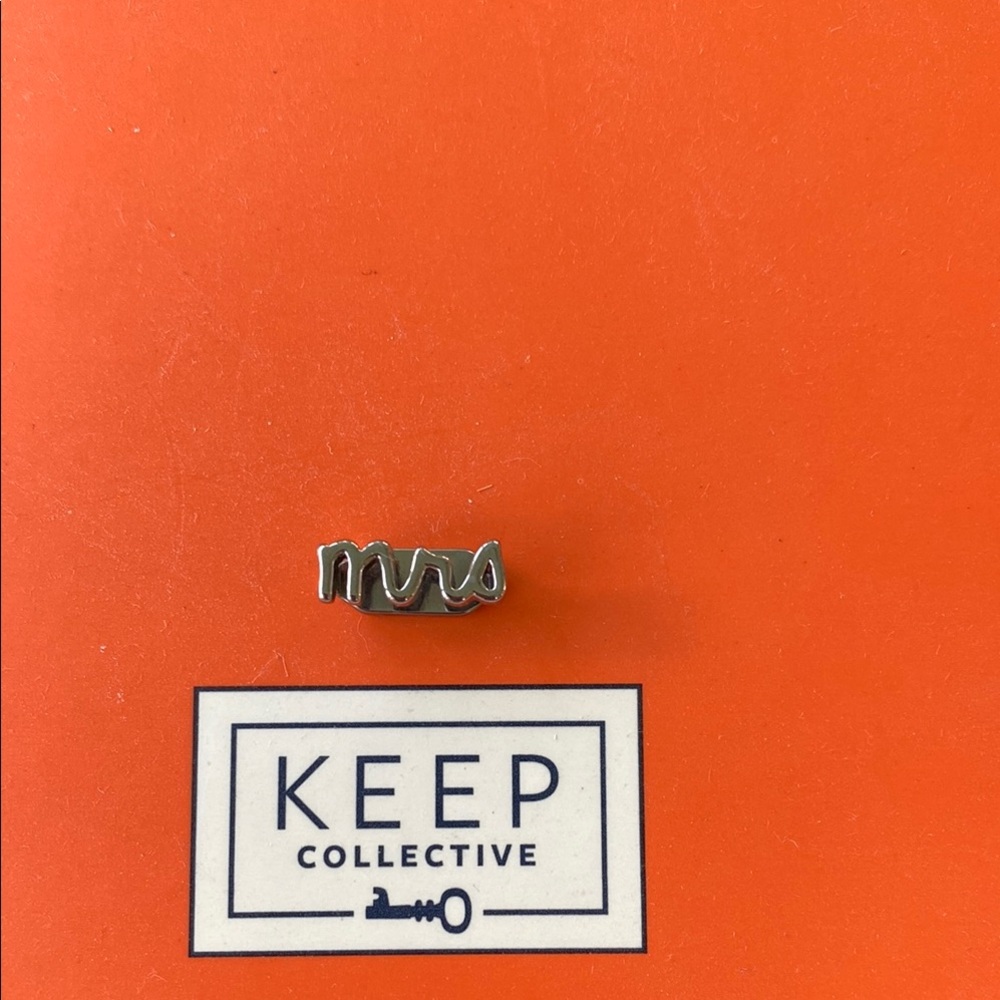 KEEP Collective Silver 'Mrs' Charm